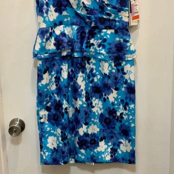Donna Rocco Blue Floral Midi Dress - Picture 3 of 9